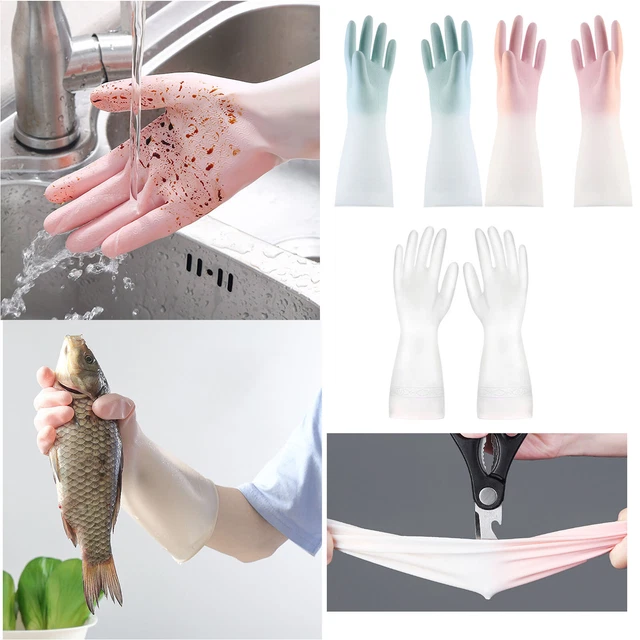 GRADIENT WATERPROOF LATEX Gloves Laundry Household Durable Dishwashing Gloves 7.36 PicClick AU