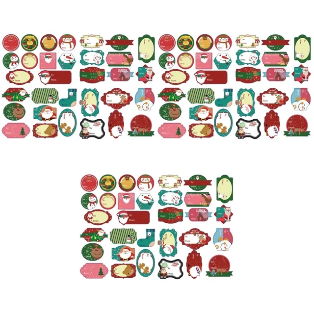 18 Sets Selbstklebende Weihnachten Geschenk Tags Chrismas Party Favor 9