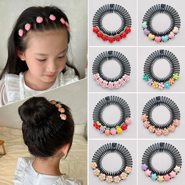Fixed Hair Accessories Circle Stretch Comb Stretch Hairband  Women Girl