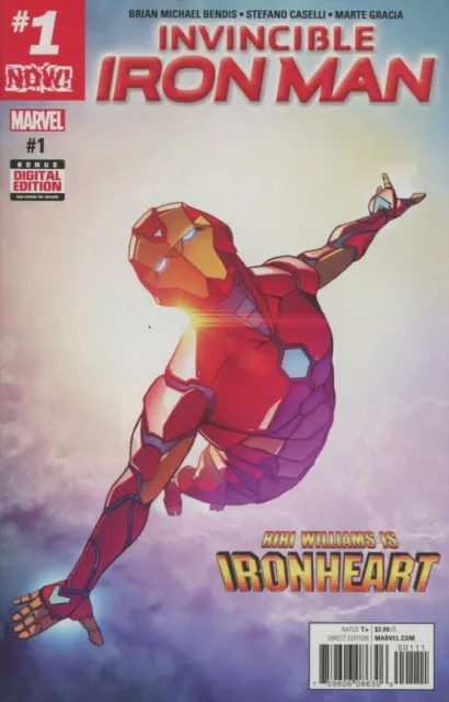 Invincible Iron Man #1 1st Cover Appearance of Riri Williams as Ironheart Marvel