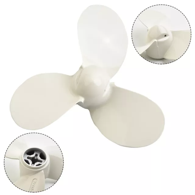 Replacement Propeller Part Spare White Metal Outboard Portable Durable