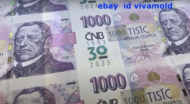 1000 Korun 2023 Czech Republic Unc Commemorative Overprint Koruna Kronen Rare