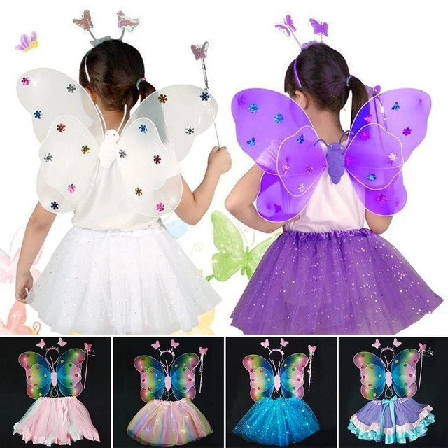 Luminous Wings LED Children Costume Props Flashing Butterfly Skirt Girls Skirts