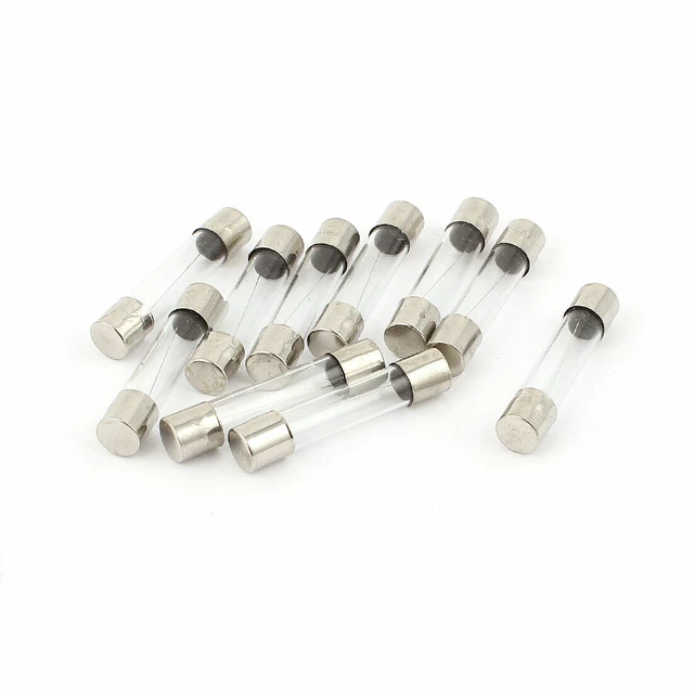 10 Pcs 250V 5A Tubes Verre Fusibles Fusion Rapide Agit Rapidement 6mm X 30mm