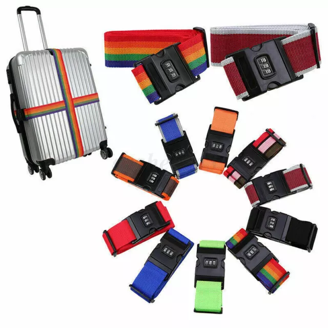 Superior Strength Luggage Strap with TSA Combination Lock Suitcase Baggage Belts