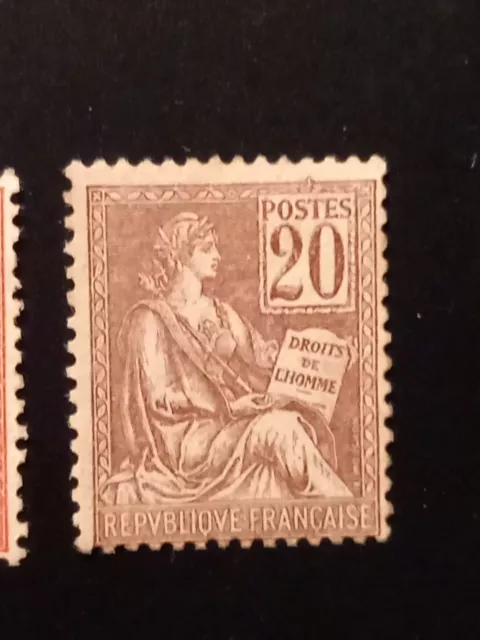 2 timbres France Mouchon yt 112/123 neuf  XX 3