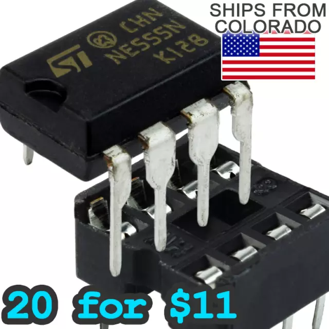 [20 for $11] NE555 Timer IC Integrated Circuit NE555N/P TTL Arduino Rasberry Pi