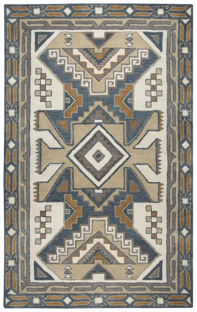 Rizzy Home 5' X 8' Gray Tribal Area Rugs SOWSU489A33880508
