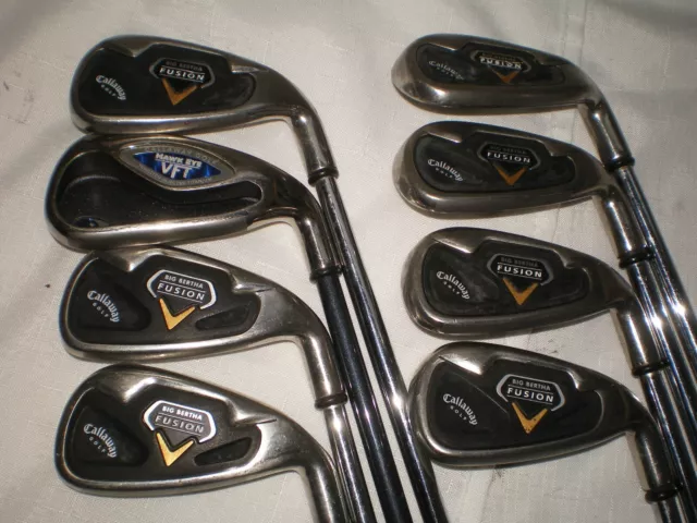 Callaway Big Bertha Fusion Iron Set 3 PW Nippon 990 NS Pro Uniflex Hawk Eye VFT