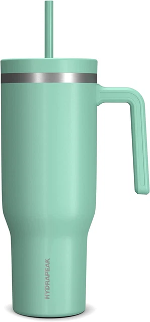 Voyager 40 Oz Tumbler with Handle and Straw Lid | Stainless Steel Insulated Tumb