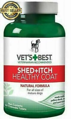 Vet's Best Shed + Itch Healthy Coat Chewable Tablets for Dogs, 50 Count 12/2025
