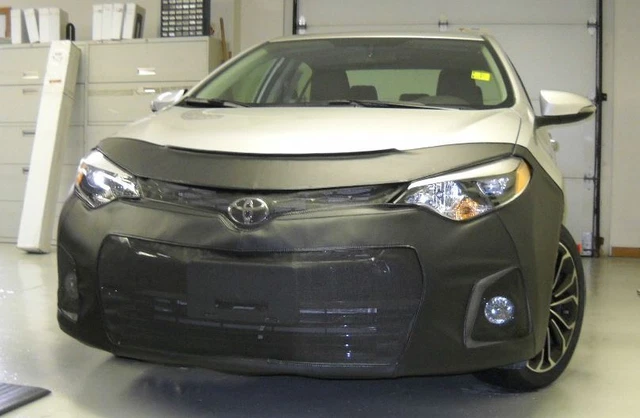 thumbnail interactive-video image 1 of LeBra Front End Mask Cover Bra For Toyota Corolla IM 2017 - Black Leather Grain Vinyl 1 of 2