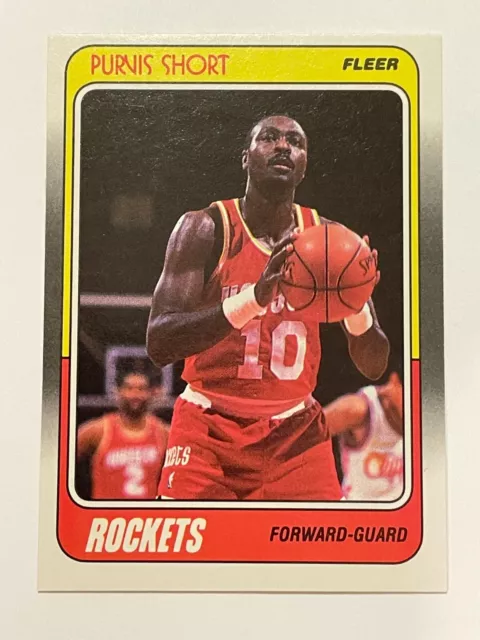 1988-89 Fleer Basketball #54 - Purvis Short - Houston Rockets