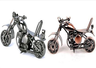 bronzo VORCOOL vintage ferro da collezione Harley Davidson moto modello classico moto modello retrò a mano artigianale ferro Art scultura per moto Lover Home scrivania lavoro ufficio decorazione 
