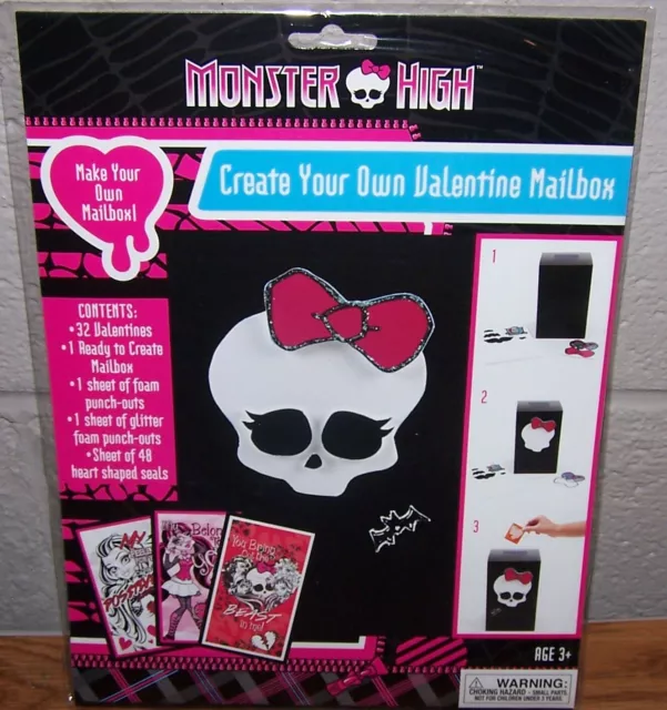 Monster High Create Your Own Valentine Box with 32 Valentines