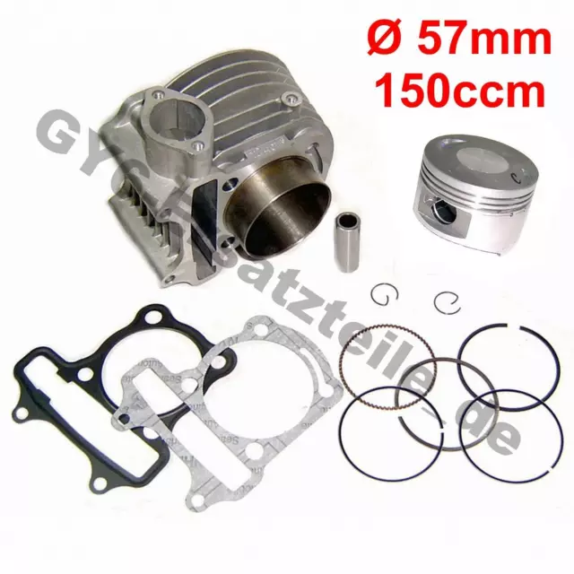 ZYLINDER KIT 150cc 57mm z.B. 152QMI 157QMJ BAOTIAN REX RS KYMCO KREIDLER GY6 4T