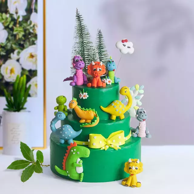 Tortentopper Kuchentopper Kuchen Dinosaurier Dino Zug Geburtstag Figur T Rex 2