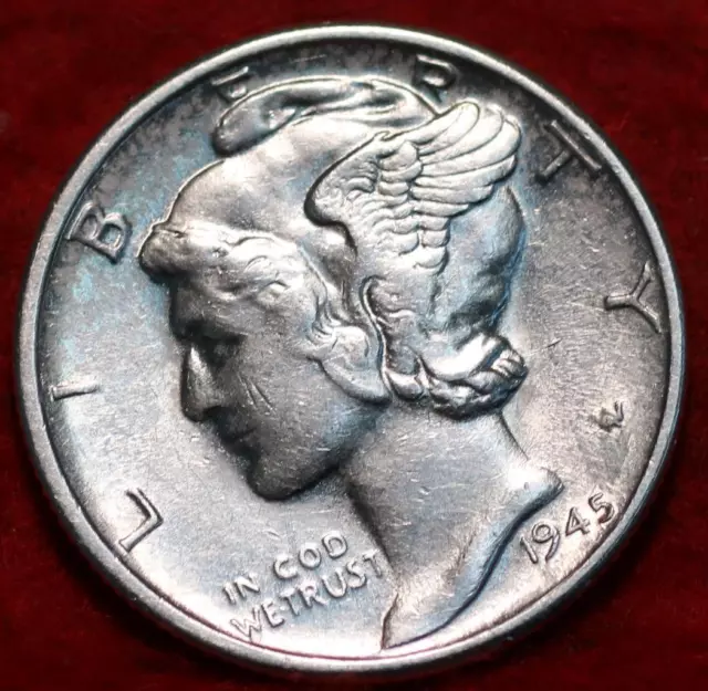 Uncirculated 1945-D Denver Mint Silver Mercury Dime