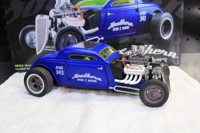 GMP   1/18 Scale 1934 Ford Coupe Altered Southern Speed & Marine #624 Of 1002