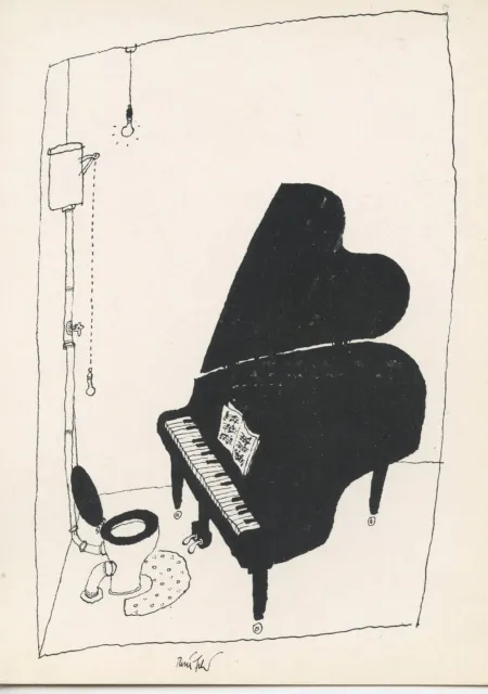Carte Postale Illustrateur / Rene Fehr / Piano / Desssin D'humour 1974 Avignon