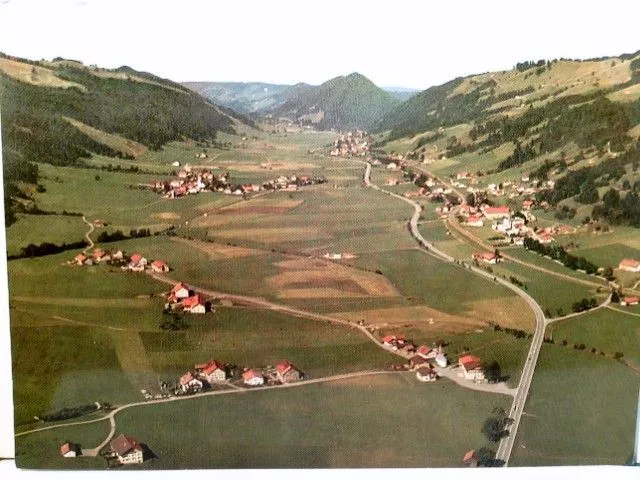 Thalkirchdorf  im Allgäu. Konstanzer Tal. Oberstaufen. AK farbig. Luftbild, Flie