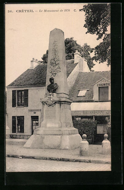 CPA Créteil, Le Monument de 1870
