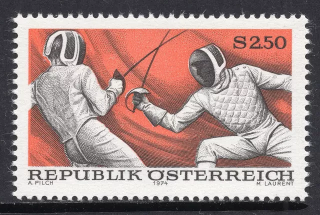 1456 - Austria 1974 - Sports - Fencing - MNH Set