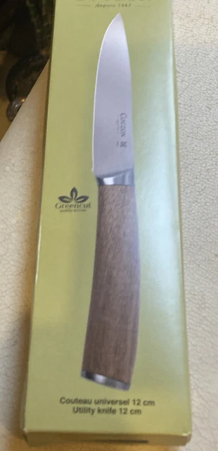 Lot De 6 Couteaux à Steak Couzon + 1 Couteau Universel - Lame Acier, Manche Acacia - NEUF
