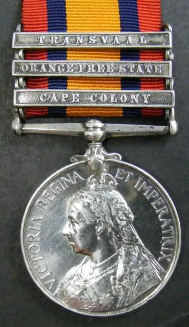 GB Original Medal: Boer War QSA Cape Colony OFS Transvaal, Finn KRRC (9th Bn)