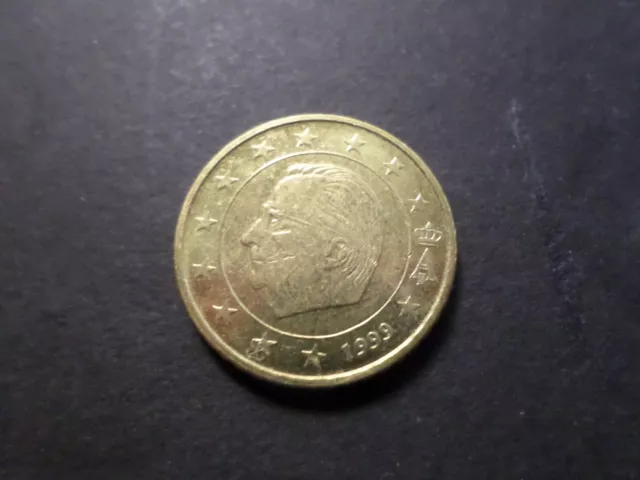 BELGIQUE - pièce de 50 cts d' euro 1999, TTB, VF EURO COIN