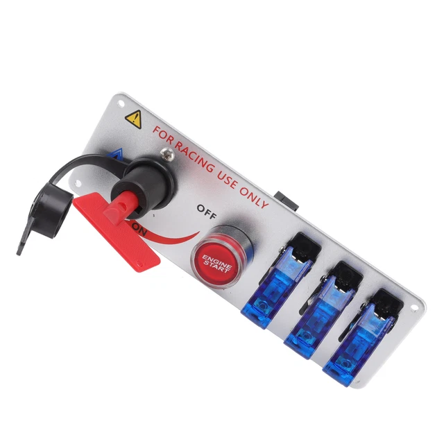 Nuovo pannello interruttore di accensione interruttore LED 5 in 1 12 V con pulsante di avviamento motore per