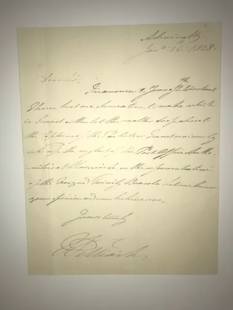 Vintage Autograph Letter Signed 1828 - King William IV