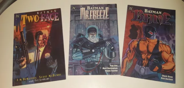 Batman Villain One-Shot Graphic Novel Bundle zwei Gesichter, Bane, Einfrieren 1997 1. Aufl.