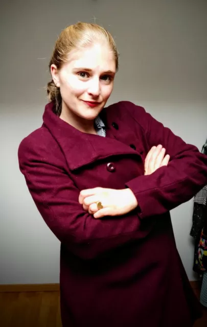 Camaieu manteau rouge deals