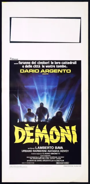 Demoni Locandina Film Lamberto Bava 1985 Dario Argento's Demons Playbill Poster