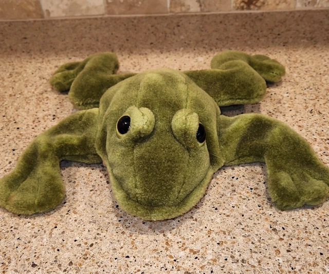 FOLKMANIS PLUSH GREEN Frog Toad Full Body Hand Puppet Stuffed Animal 11