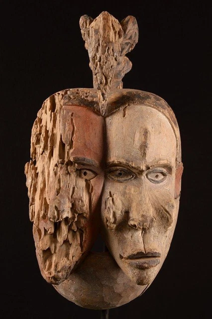 9239 African Old Bakongo Doppeltkopf Mask Dr Congo Africa