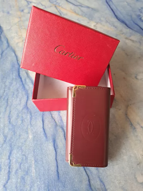 ETUI  porte-clé cuir  4 clés  "CARTIER"