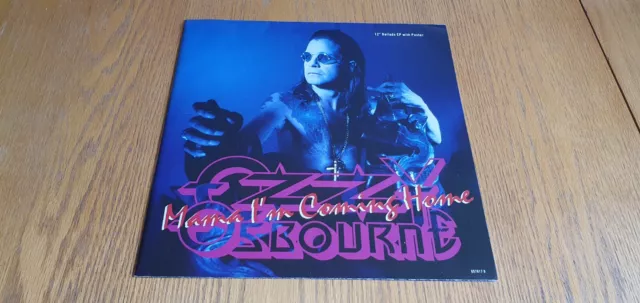 OZZY OSBOURNE - Mama I'm Coming Home (12", EP). Poster sleeve. EX / NM