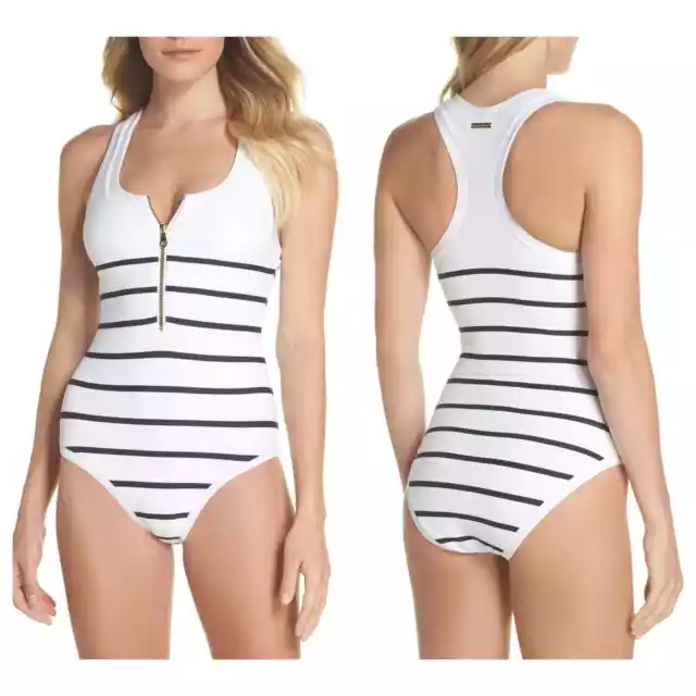 HEIDI KLEIN Core Nautical One-Piece Swimsuit Size Medium