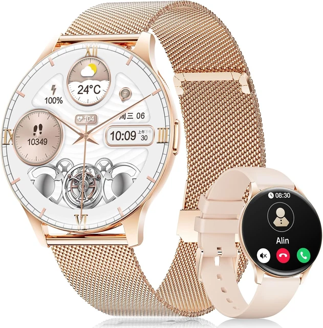 CHOOSETIME Smartwatch Donna Sottile 7,99 mm con Chiamate, 1.32 AMOLED Orologio Fitness con Ciclo Mestruale/Sonno/Frequenza Cardiaca per Android/ iOS, IP68 Impermeabile, 270+ Quadranti, Oro Rosa CHOOSETIME Smartwatch Donna Sottile 7,99 mm con Chiamate, 1.32 AMOLED Orologio Fitness con Ciclo Mestruale/Sonno/Frequenza Cardiaca per Android/ iOS, IP68 Impermeabile, 270+ Quadranti, Oro Rosa