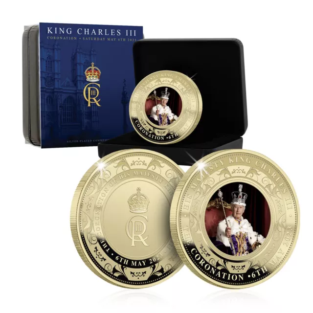 Official Coronation Portrait of His Majesty King Charles III Gold Coin 50mm