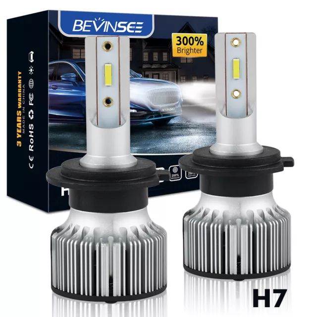 2x H7 LED Phare Ampoule Faisceau haut bas Blanc pour BMW E90 E91 E46 E81 E36 E60