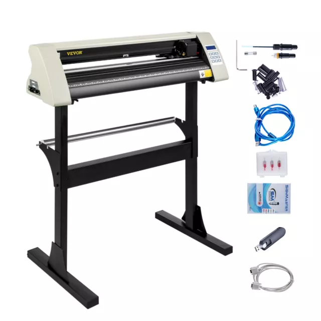 VEVOR Vinile Plotter da Taglio 72cm Memoria Cache Alta Velocità Lcd Display