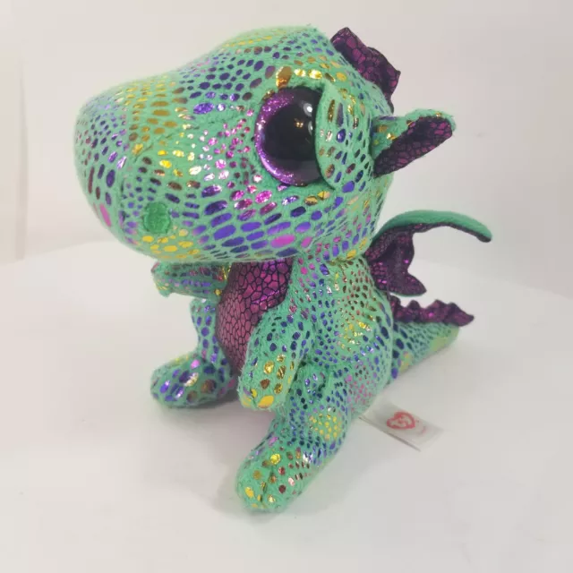 Ty Beanie Boos 6 INCH Cinder GREEN DRAGON SMALL Plush Animal Toy