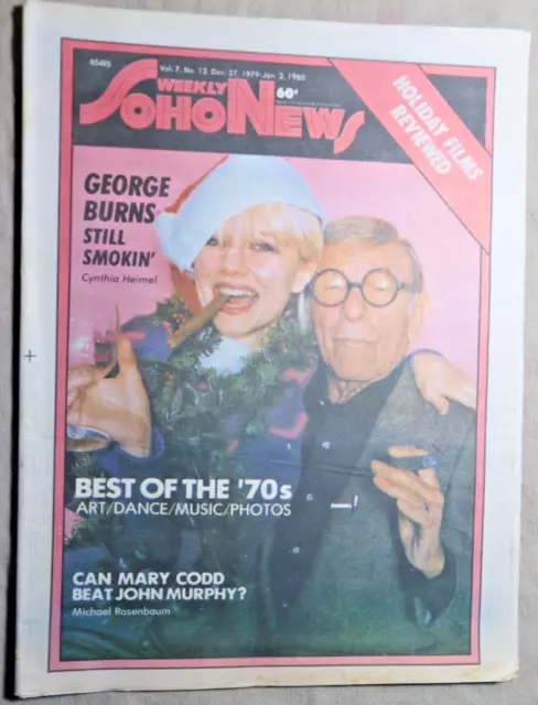 SOHO WEEKLY NEWS December 27 1979 PRAVDA Nightclub GEORGE BURNS COVER End of 70s