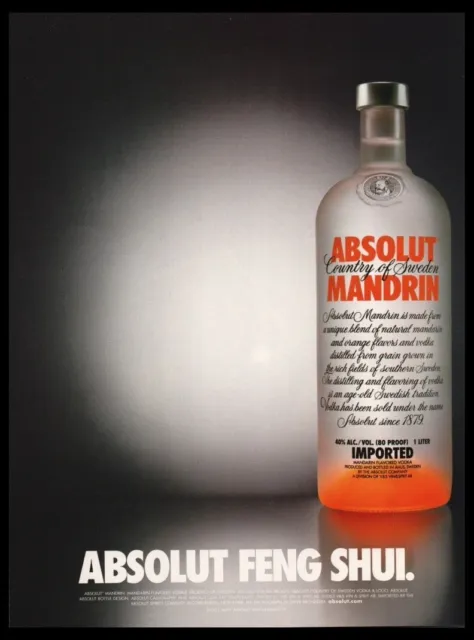 2003 Absolut Feng Shui Vodka Bottle art-ORIGINAL Print ad / mini poster-