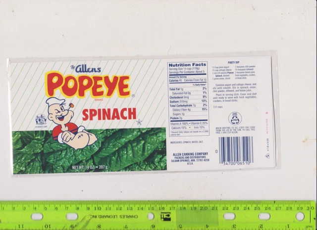 Popeye Spinach Can FOR SALE! - PicClick