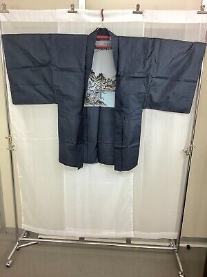 Japanese Vintage Kimono Haori Jacket Chemical fiber inside design Height37.4inch