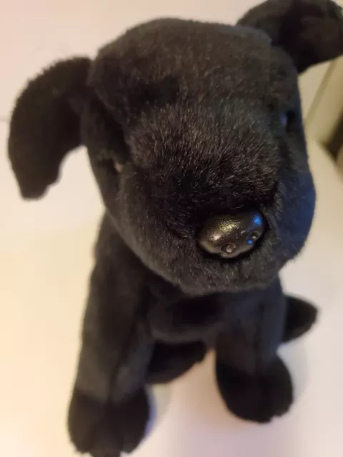 Ty Classic Beanie Black Labrador Retriever Puppy Tugger Realistic Look 2001